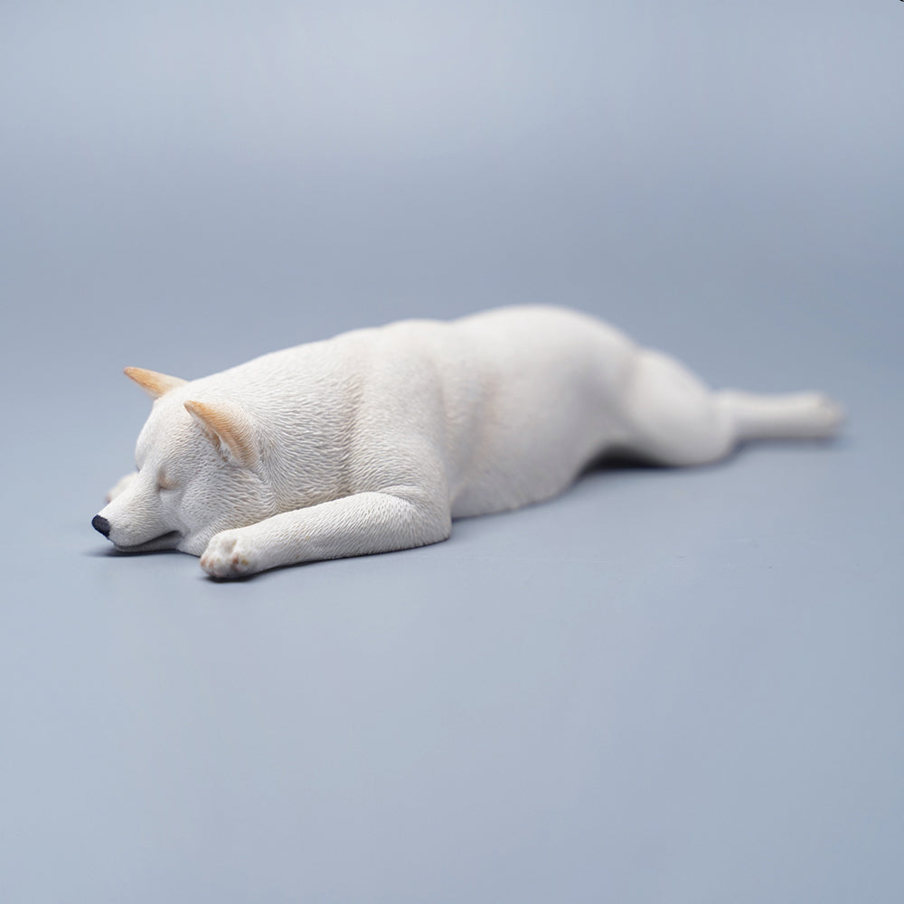 JXK098 Shiba Inu Statue, Shiba Inu Lying on The Mat, Gift for Shiba Lover