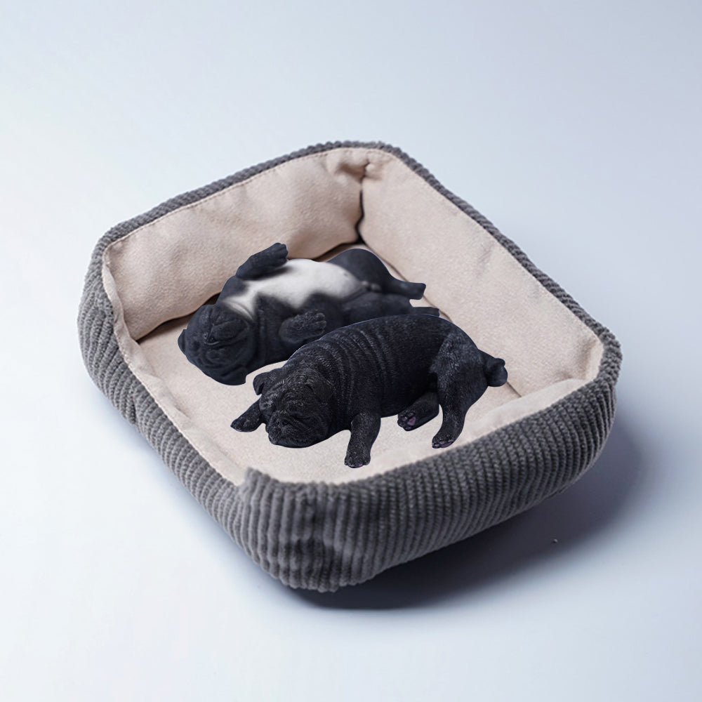 JXK085 Pug puppy sleeping on its back, Gift for Dog Lover