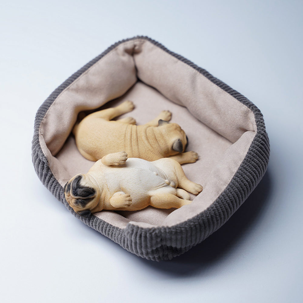 JXK085 Pug puppy sleeping on its back, Gift for Dog Lover