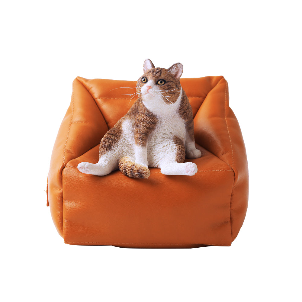 JXK055 Lazy cat figurine sitting on the sofa, cat statue gift of cat lovers